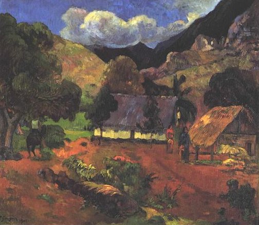 Paul Gauguin W pobliżu chaty